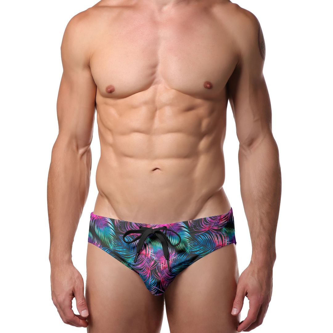 Pool Boy Dark Palm Swim Brief